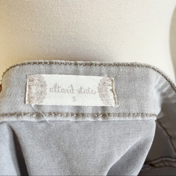Altar'd State Slate Twill Side Buttons Stretch Straight Mini Skirt 
Size S - Picture 6 of 11